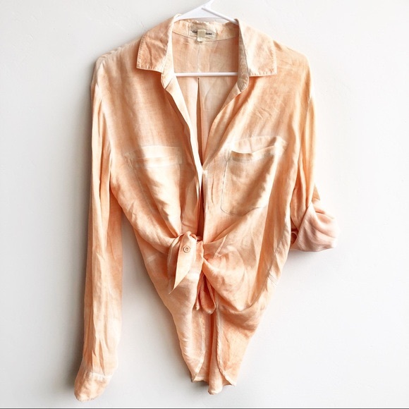 Anthropologie Cloth Stone Ombre Button Down Shirt - Picture 4 of 9